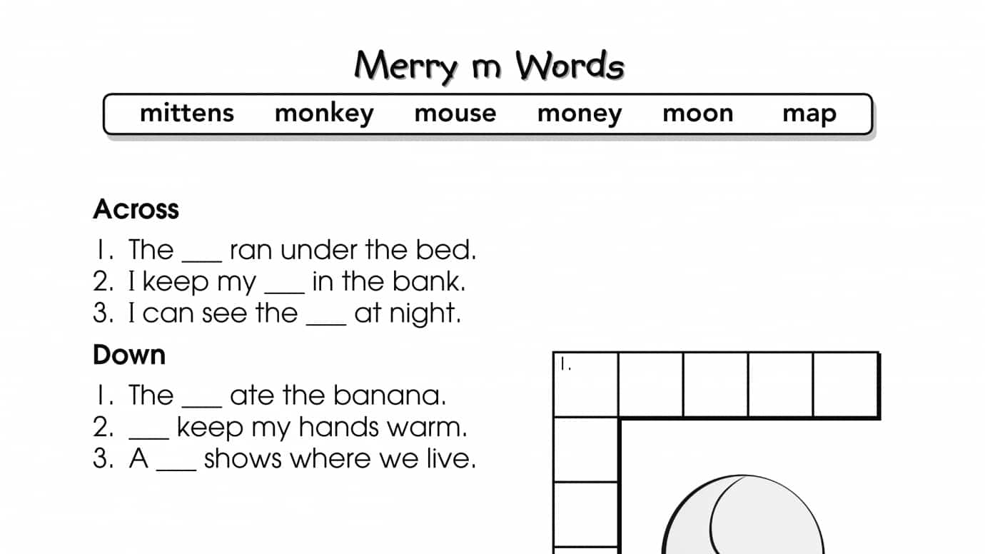 Crossword Puzzle m Words
