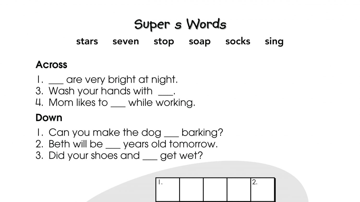 Crossword Puzzle s Words