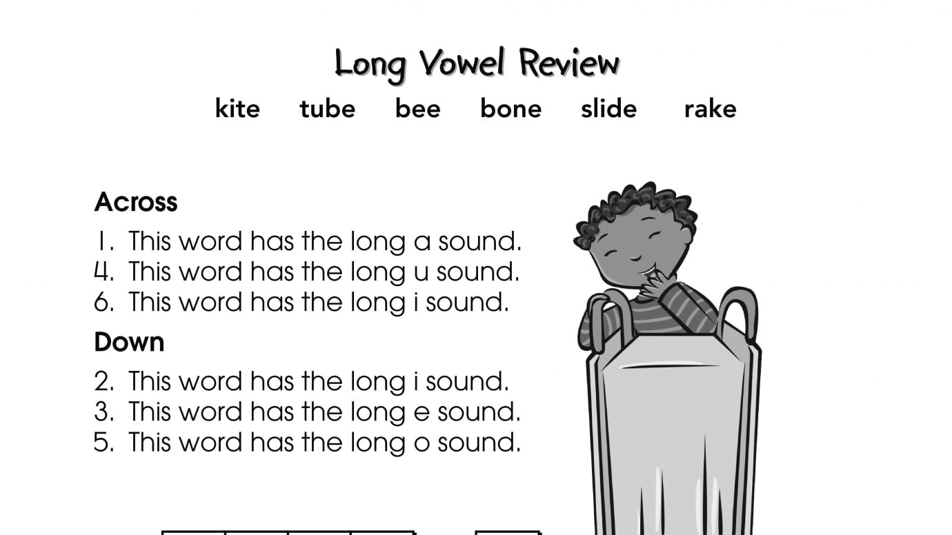 Crossword Puzzle Long Vowels Anywhere Teacher