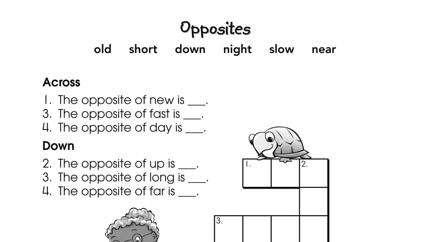 antonyms opposite for short crossword