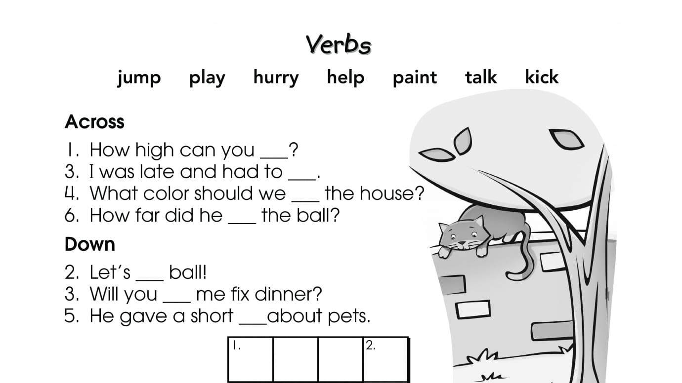 Crossword Puzzle Verbs