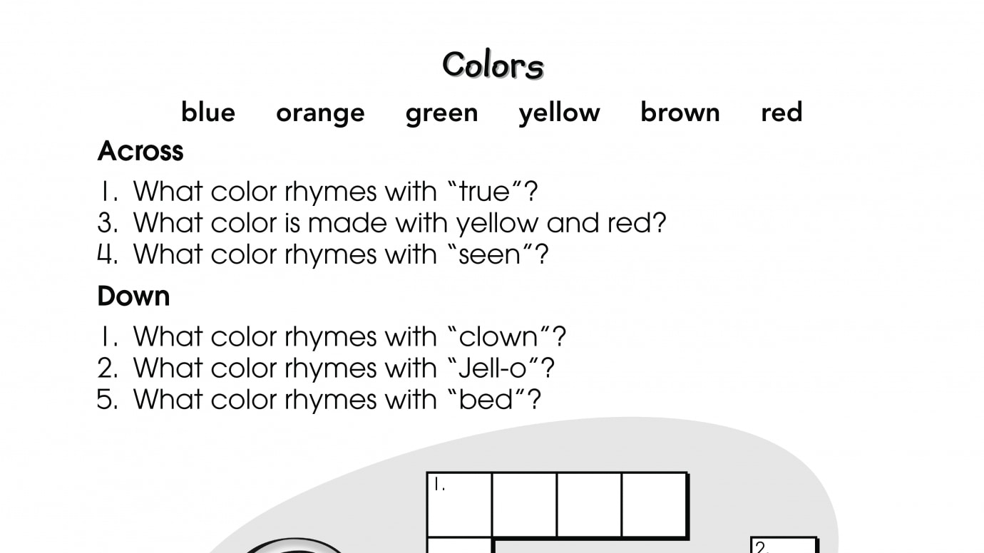 Crossword Puzzle Colors