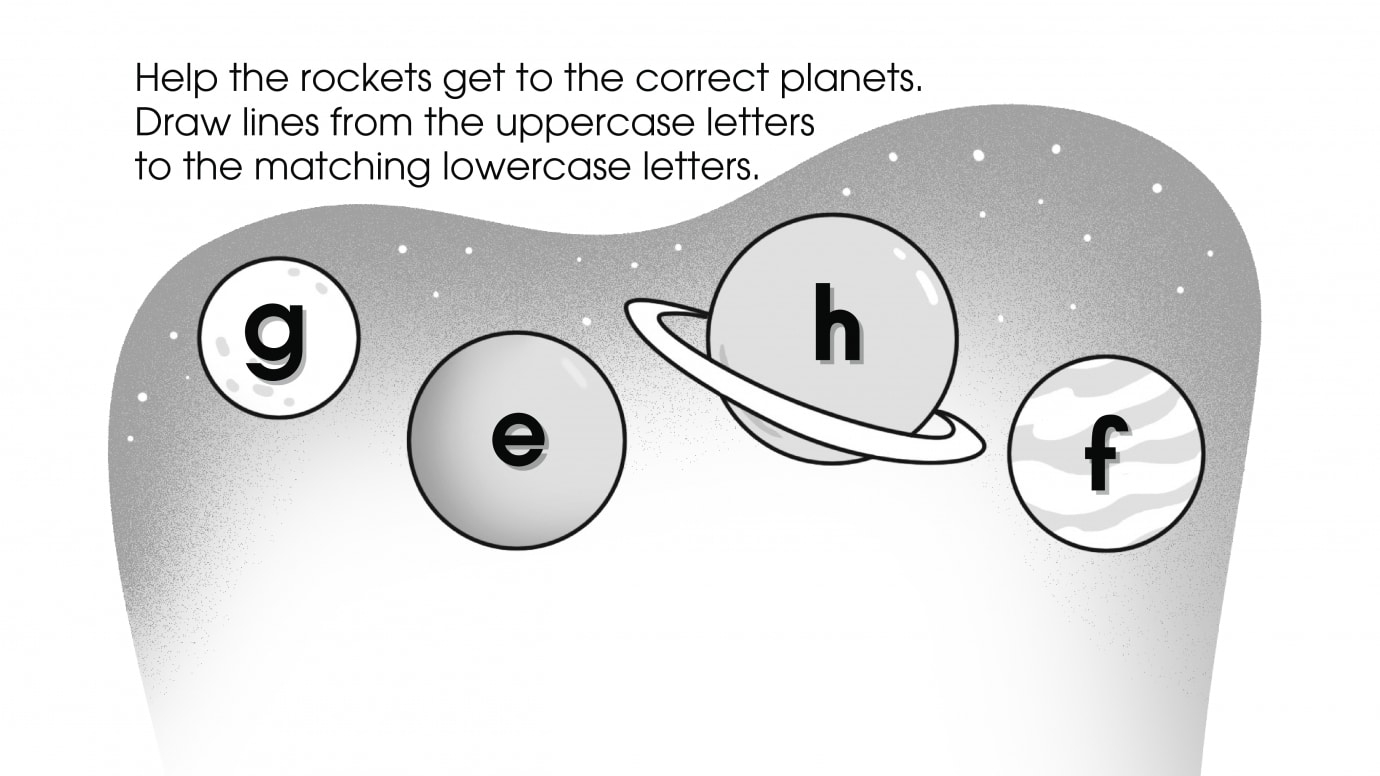 Uppercase & Lowercase Letters E-H