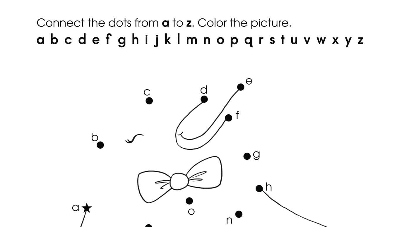 Alphabet Lowercase Dot-To-Dots