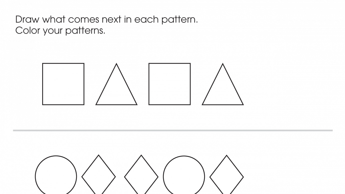 Complete The Pattern: Shapes 1