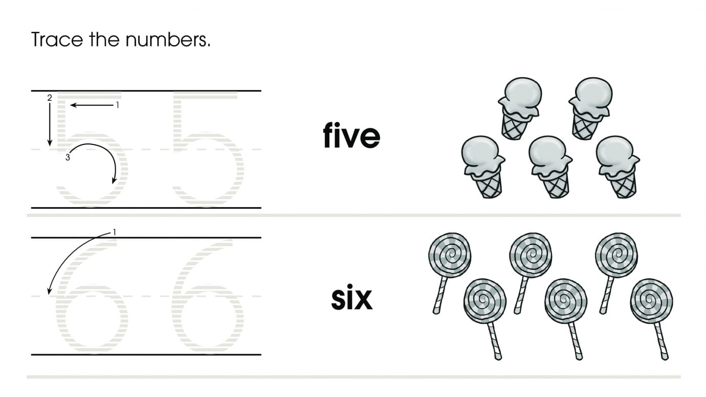 Trace and Count Numbers 5-9