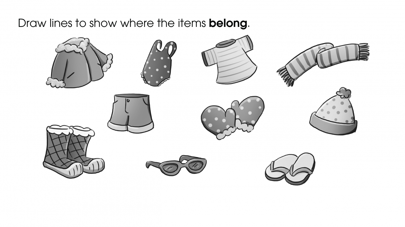 Match the Items to Where They Belong
