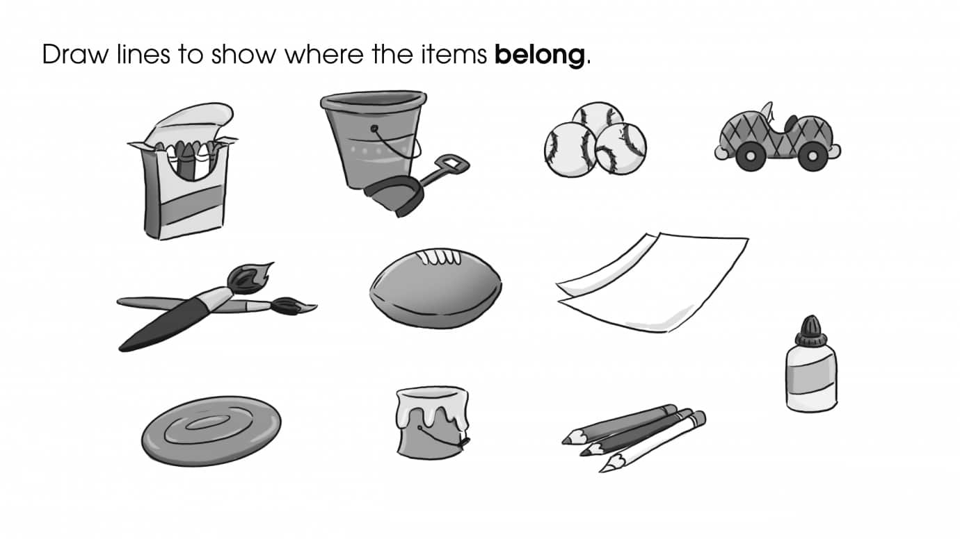 Match the Items to Where They Belong