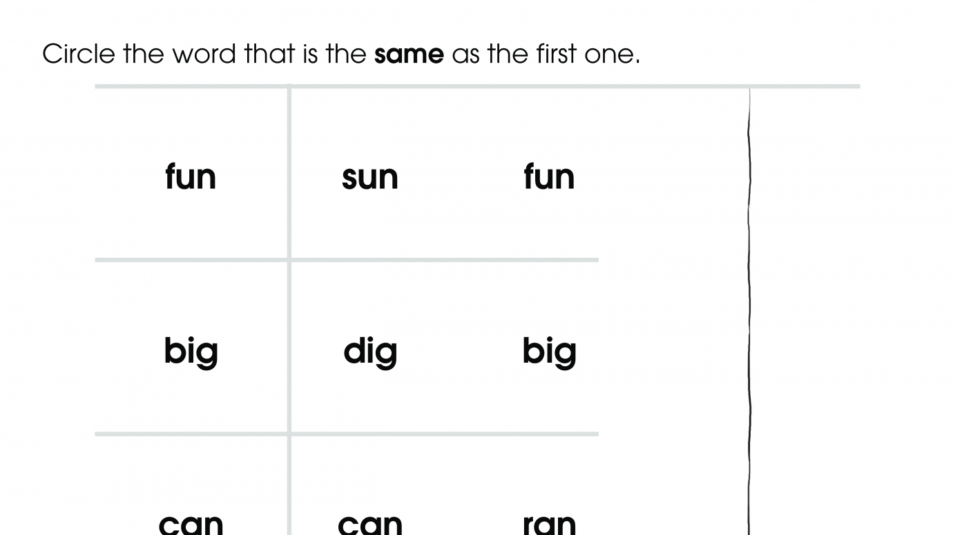 Matching Same Words
