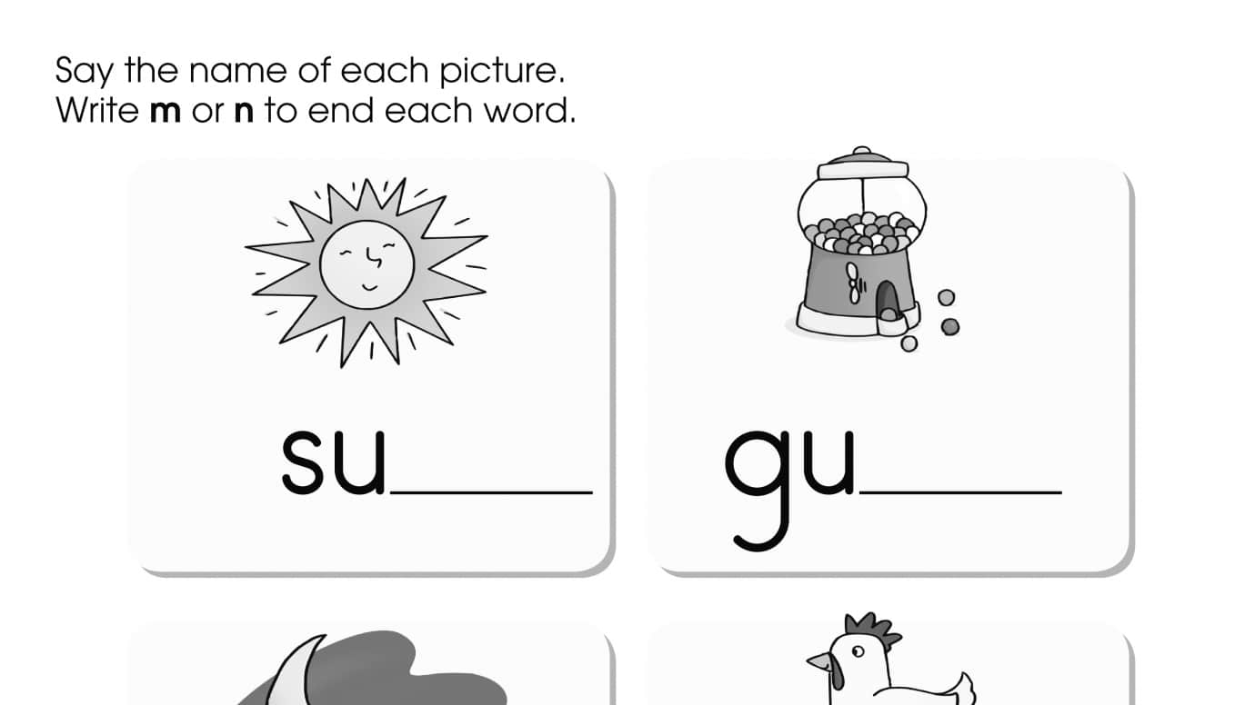 Words Using Beginning Letters m or n