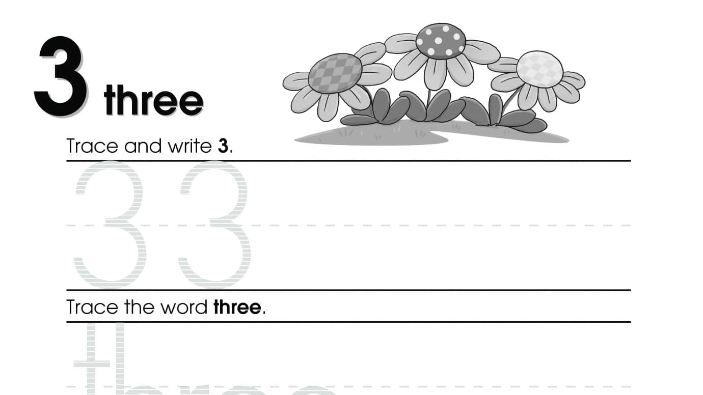 Trace, Write & Match Three