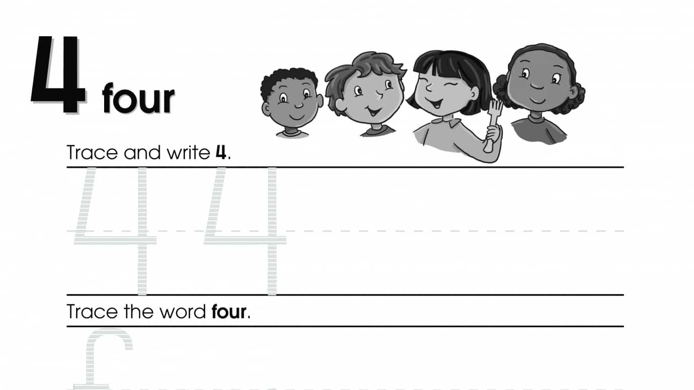 Trace, Write & Match Four