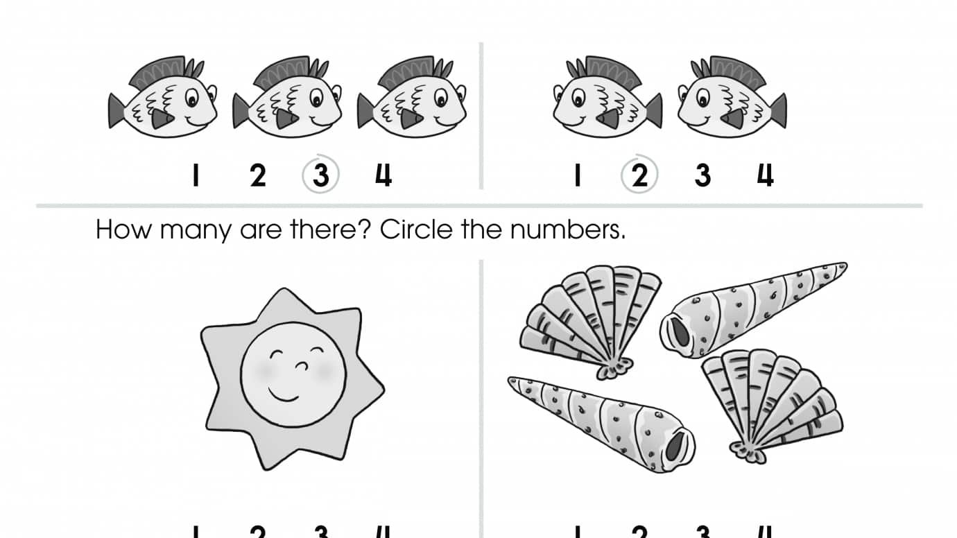Counting At the Beach 1-4