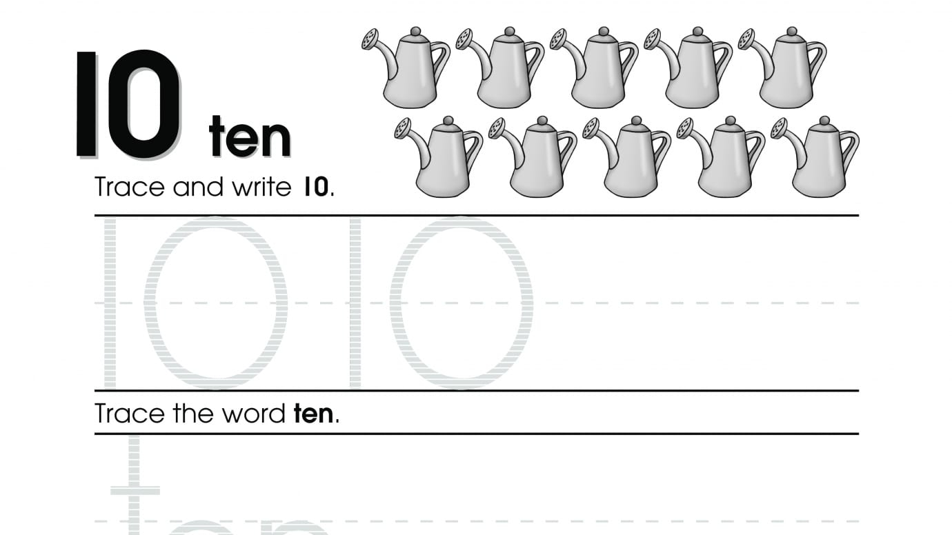 Trace, Write & Match Ten