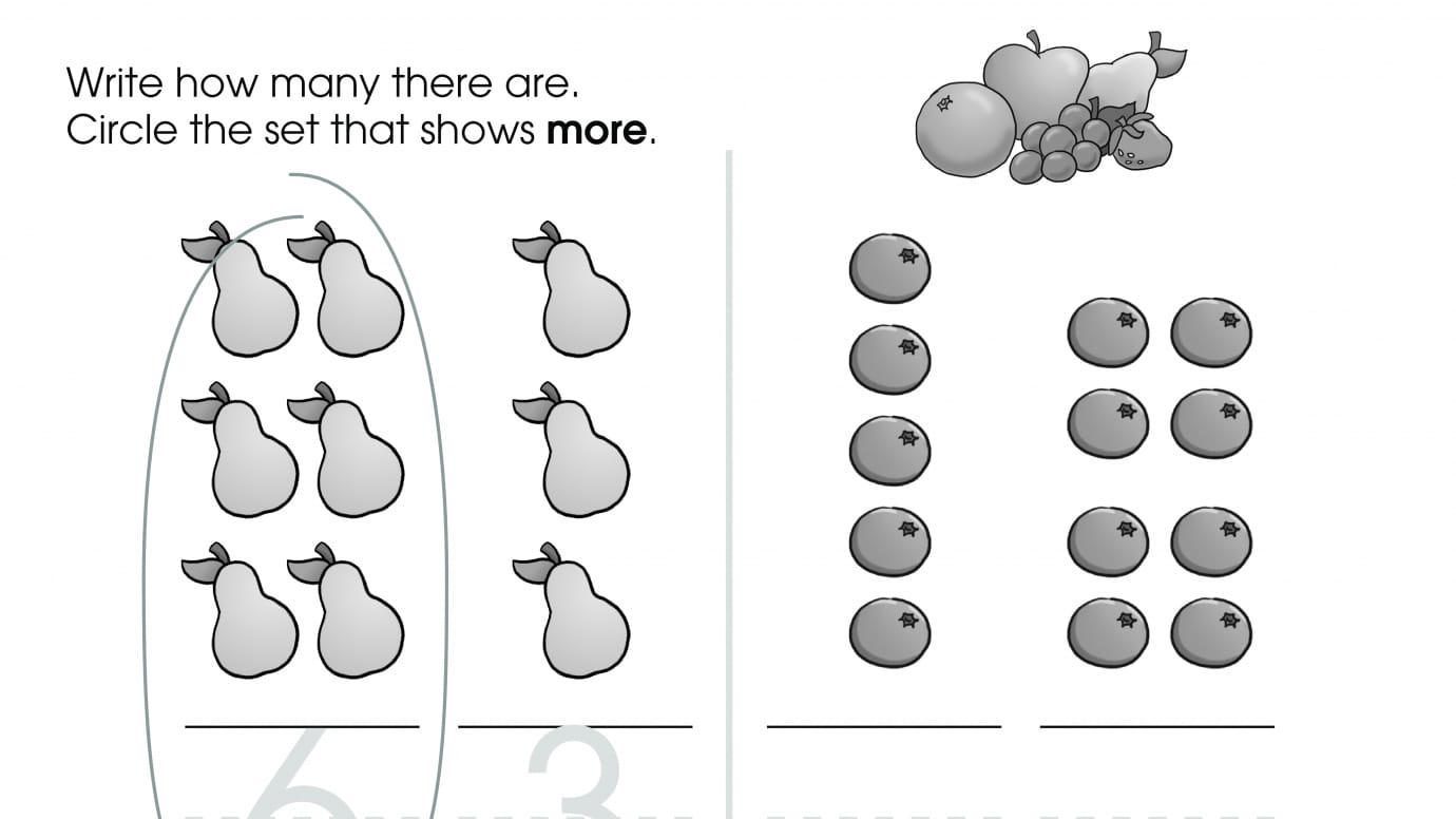 Count & Write Numbers: Showing More 1