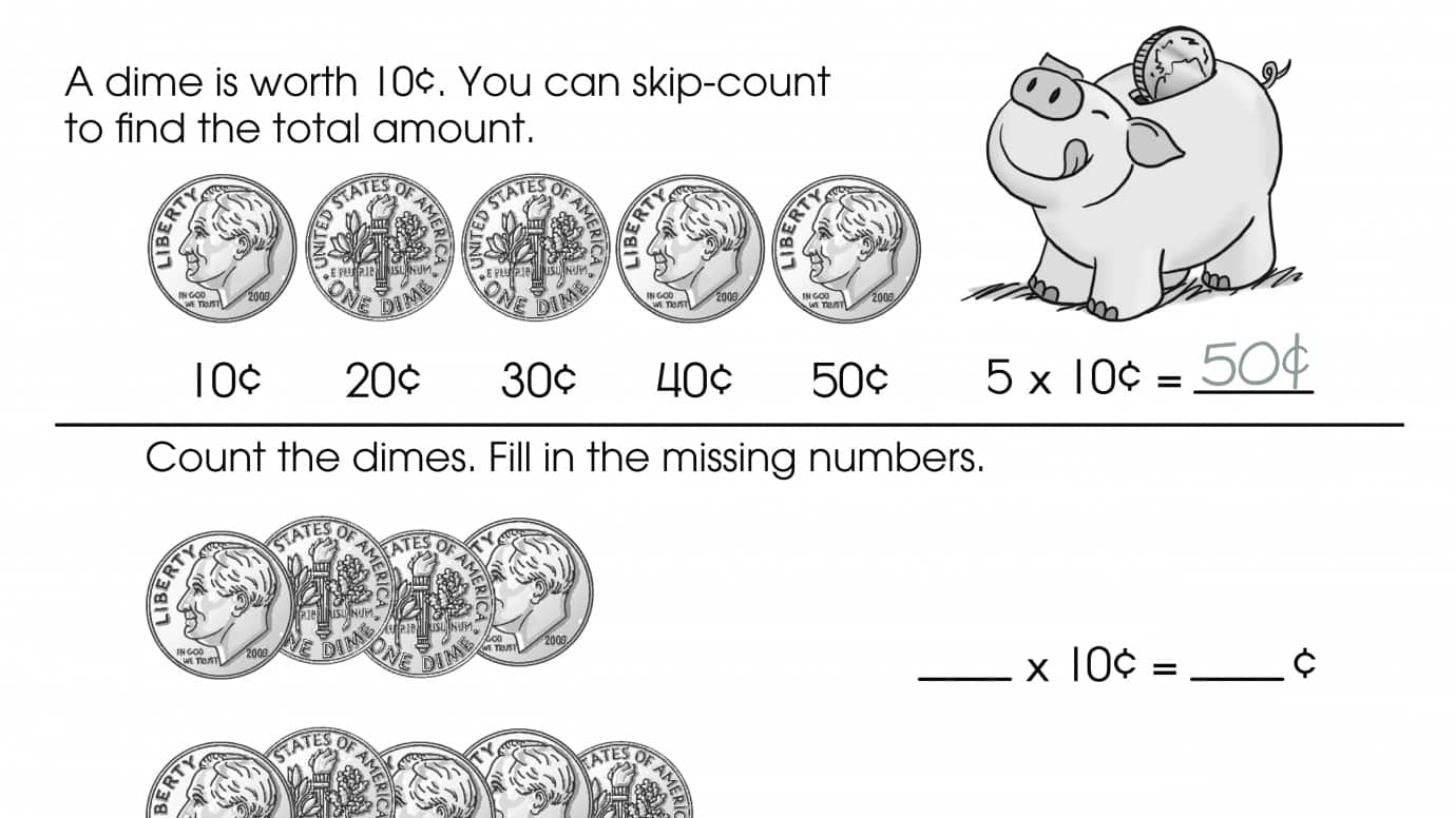 Multiplying by 10 Using Money