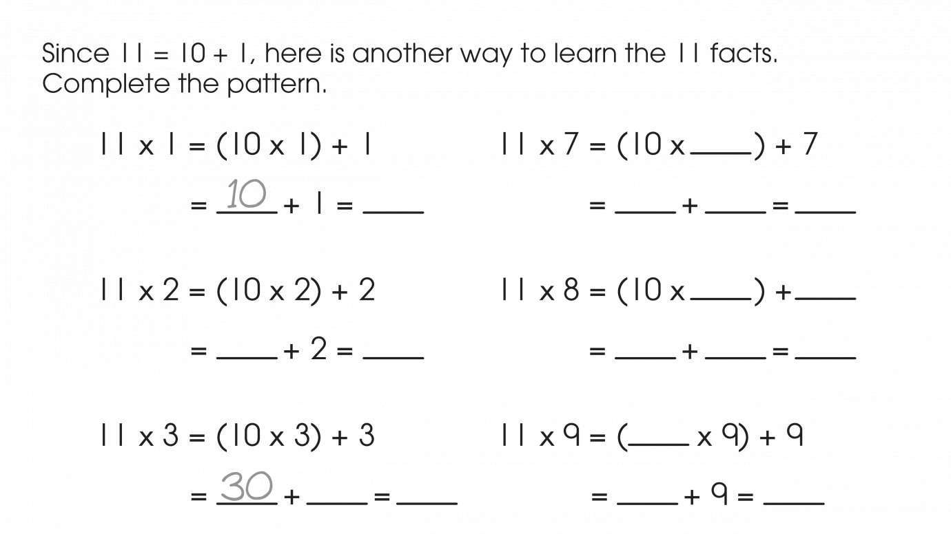 Multiply by 11