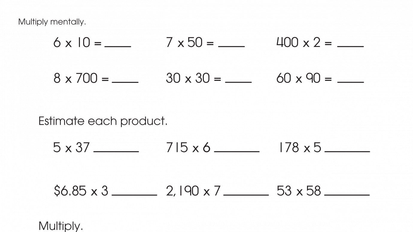 Solving Multiplication Facts