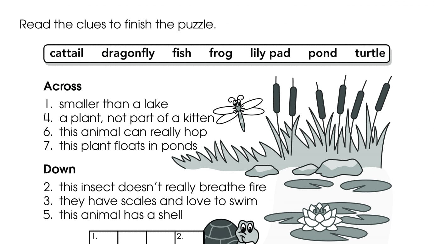 At the Pond Crossword
