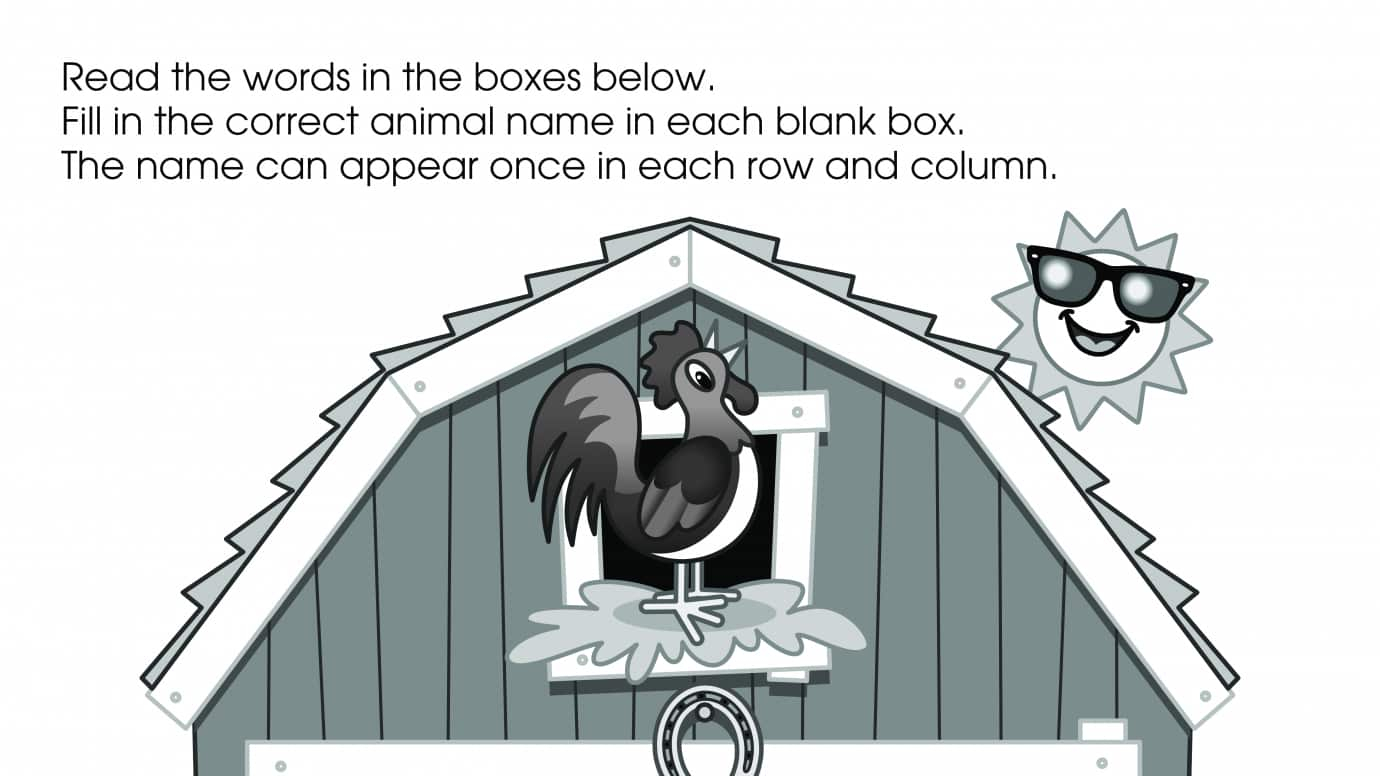 Animal Word Puzzle