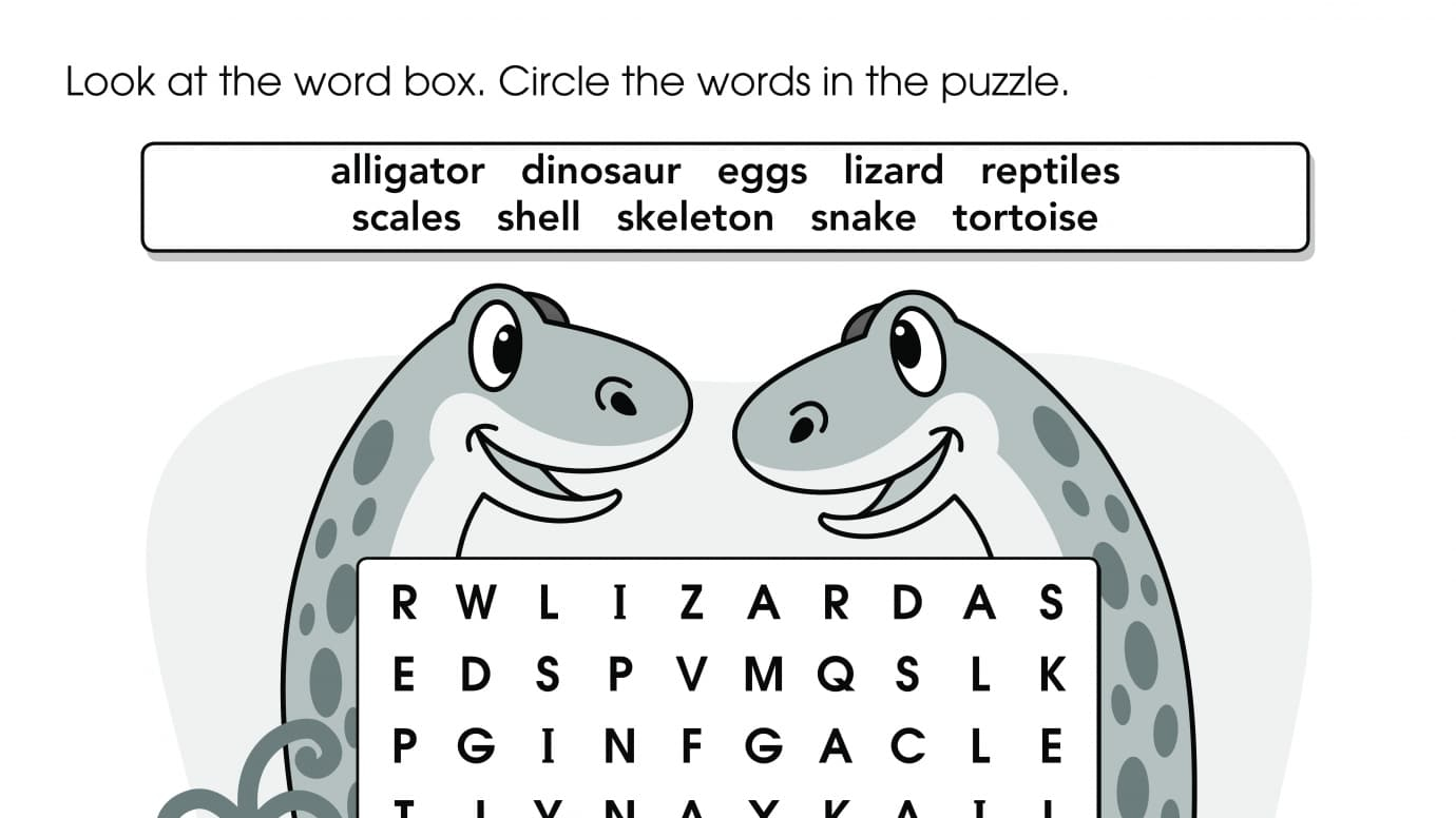 Word Search: Prehistoric Park