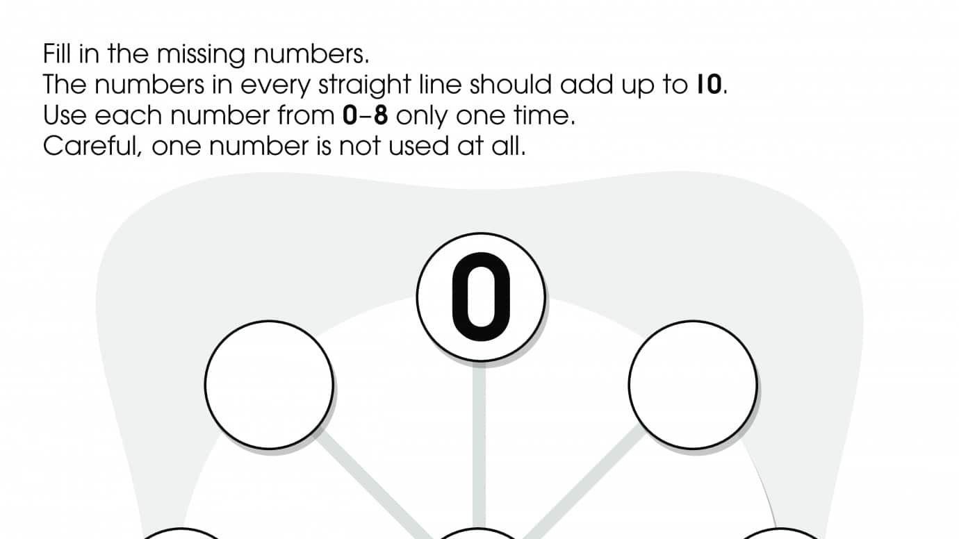 Math Puzzle Adding to 10