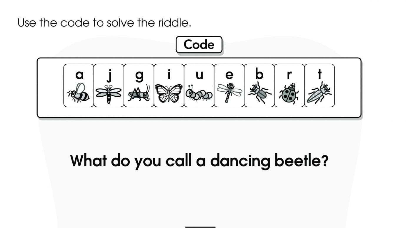 Use the Code to Solve the Riddle: Bugs