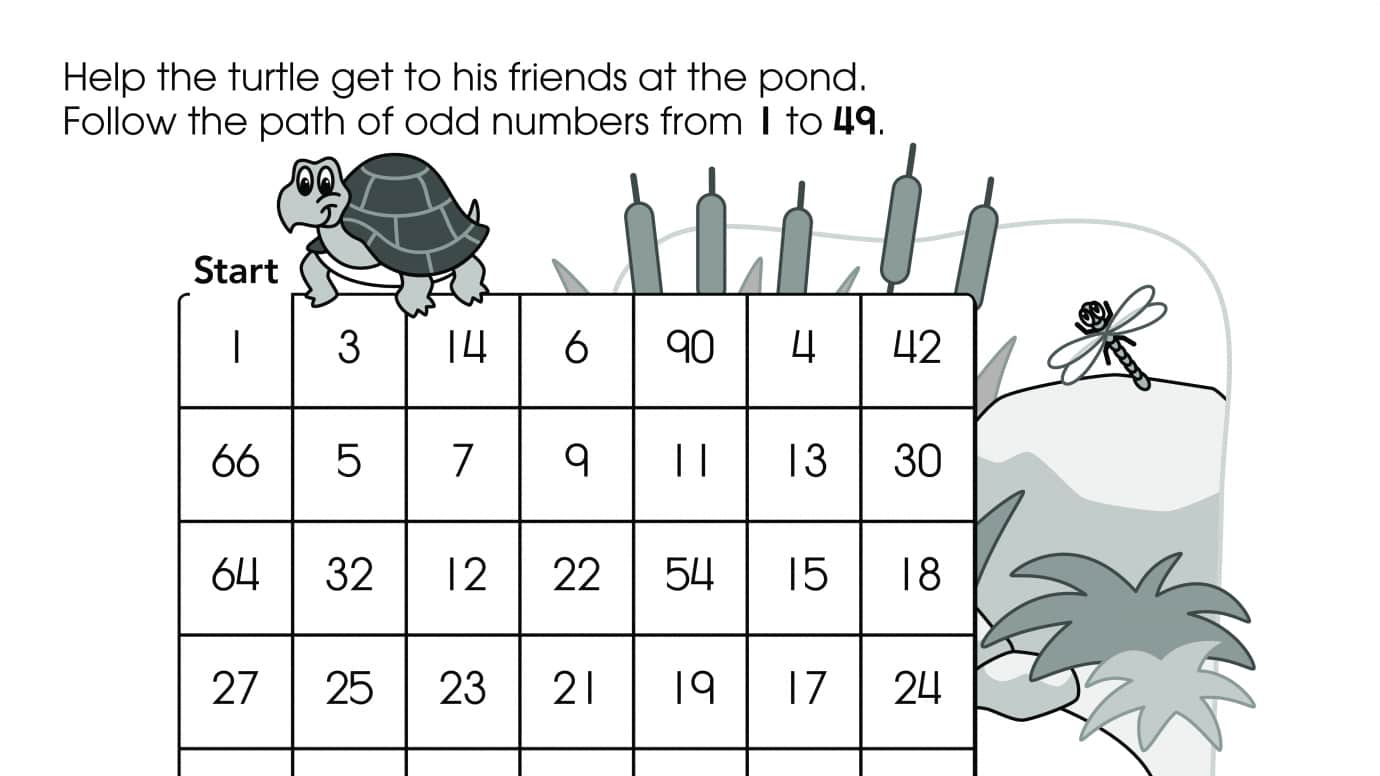 Odd Number Math Maze