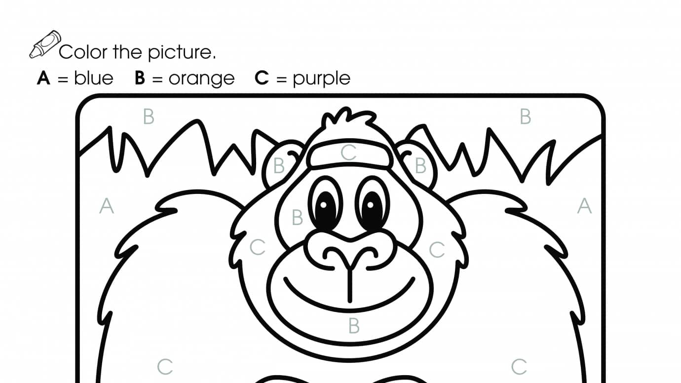 Gorilla Color by Letters
