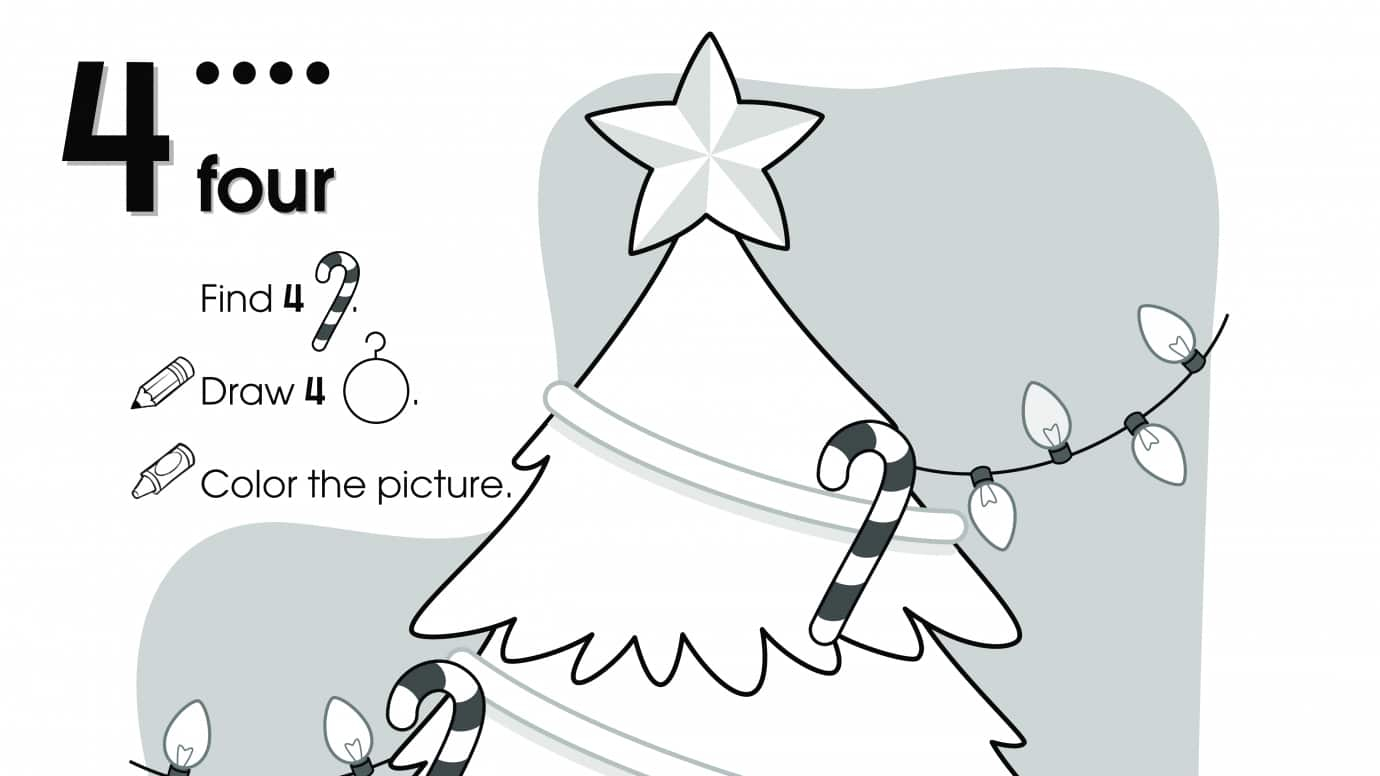 Number 4 Holiday Tree