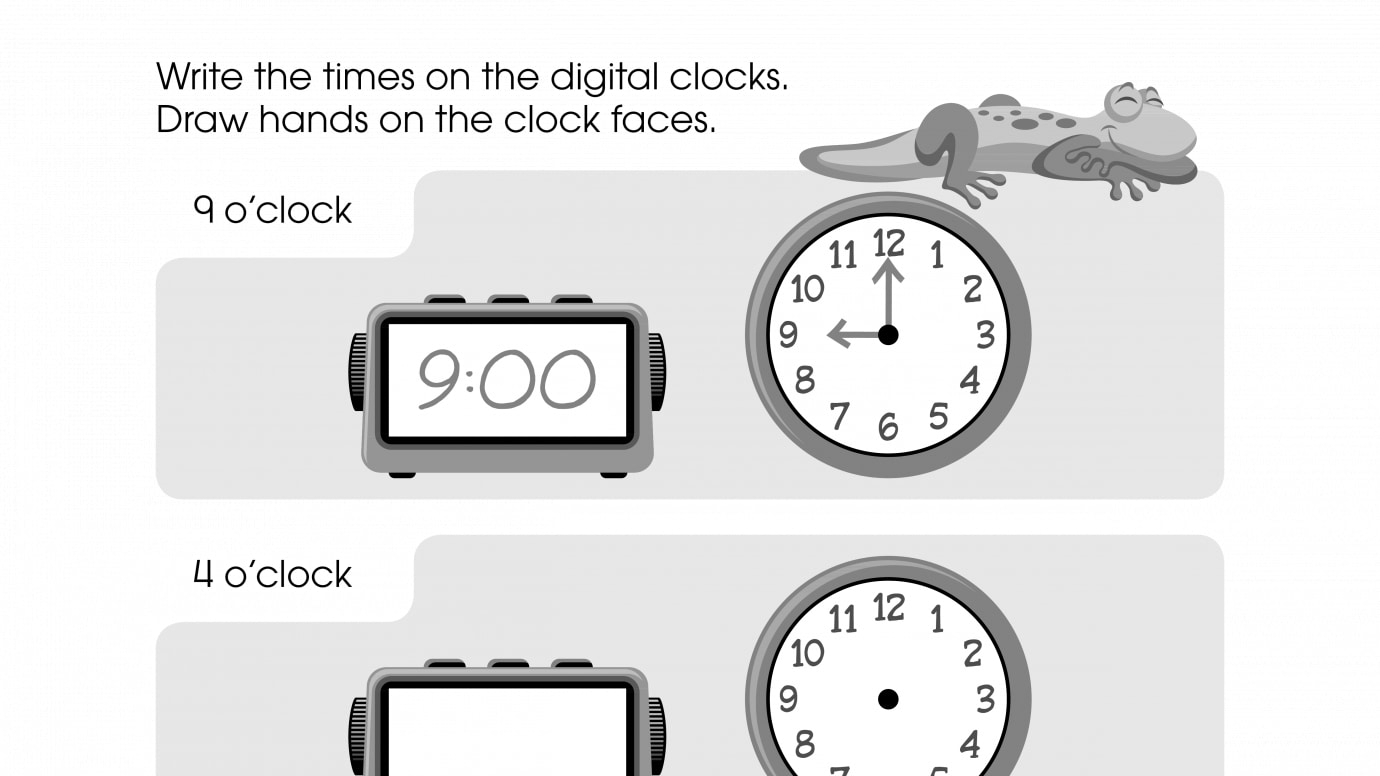 Write the Time and Draw the Clock Hands