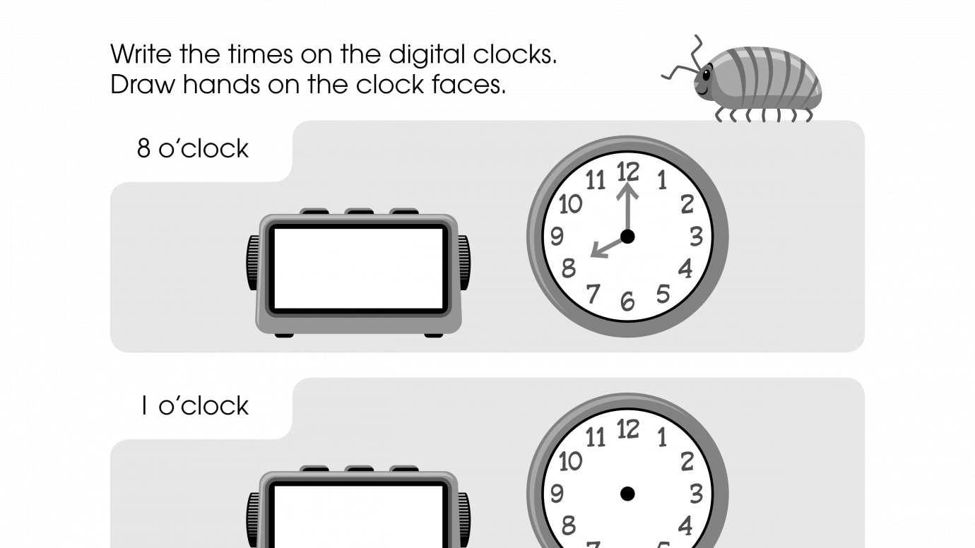 Write the Time and Draw the Clock Hands