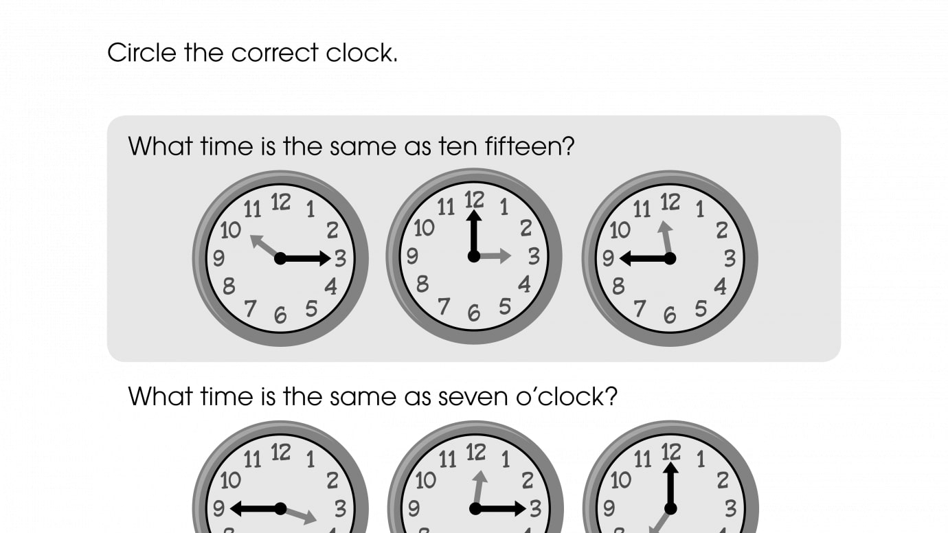 Circle the Correct Time