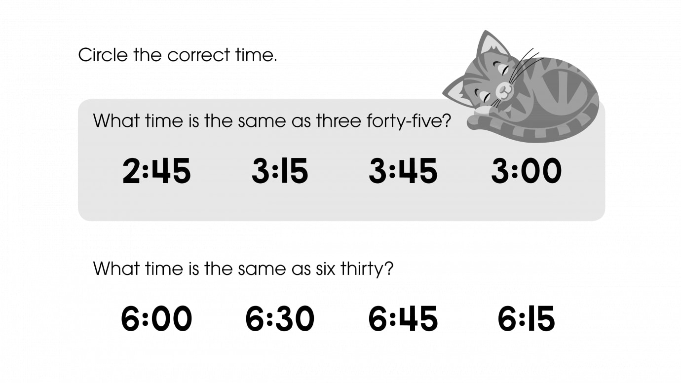 Circle the Correct Time