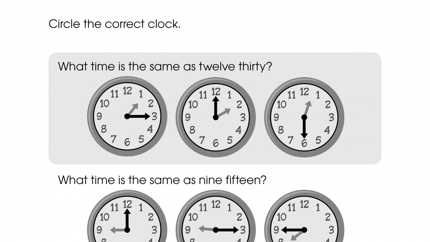 Circle the Correct Time