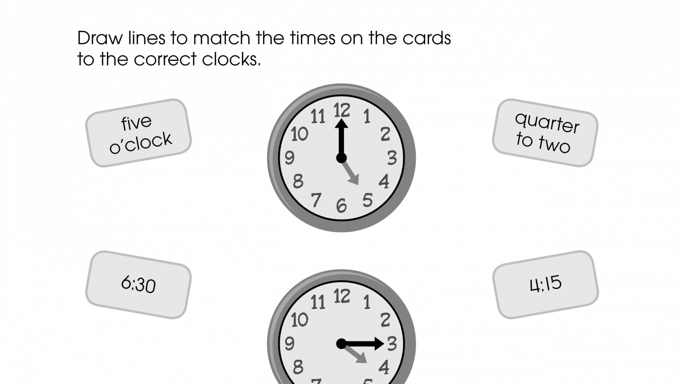 Match the Time to the Clocks