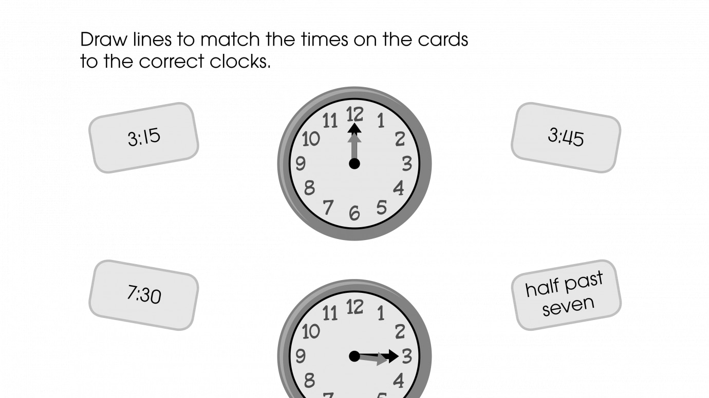 Match the Time to the Clocks