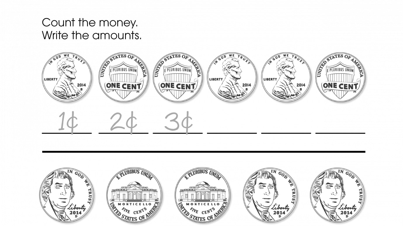 Counting Pennies, Nickels, & Dimes