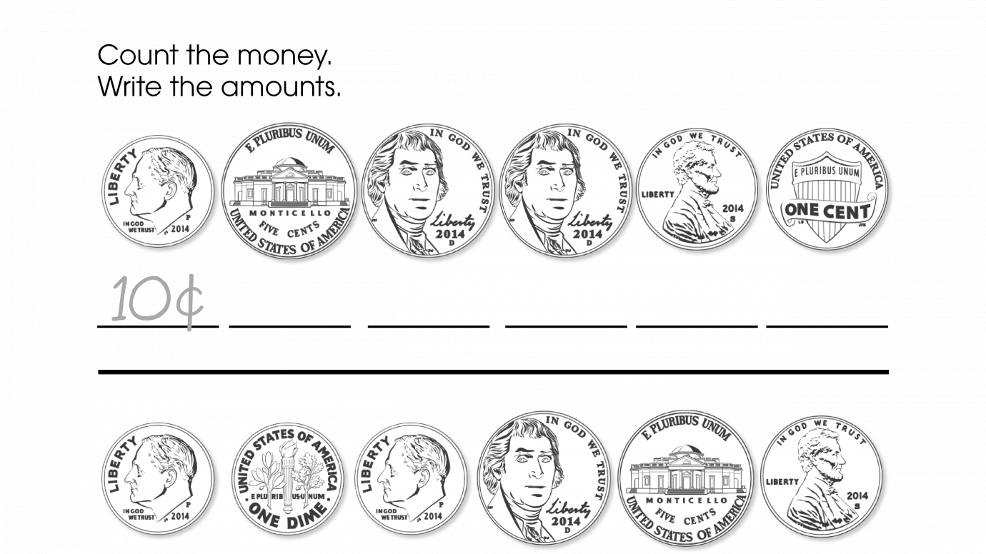 Counting Pennies, Nickels, & Dimes