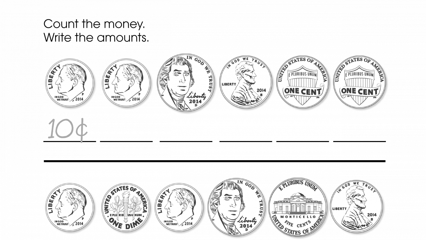 Counting Pennies, Nickels, & Dimes
