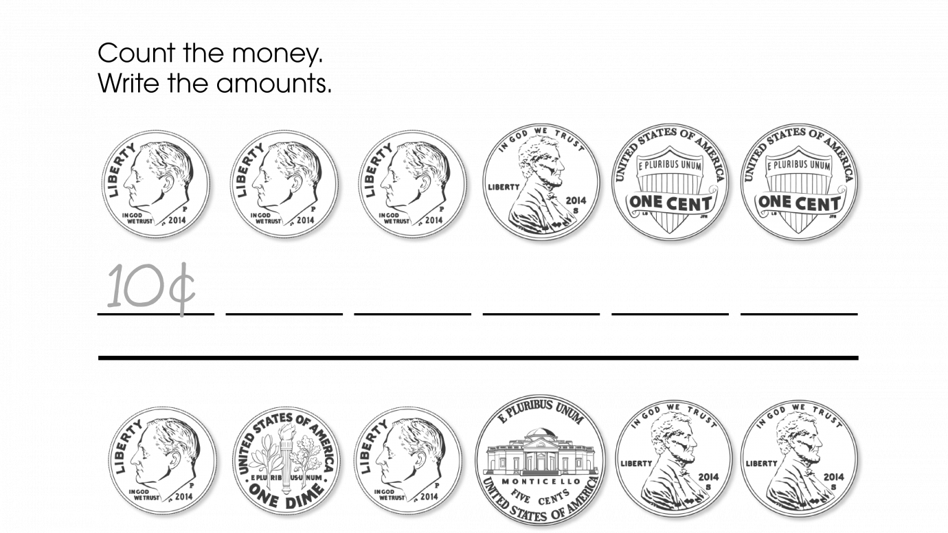 Counting Pennies, Nickels, & Dimes