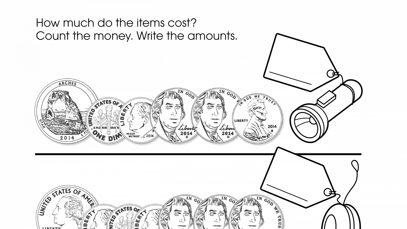 Counting Money to Find the Cost