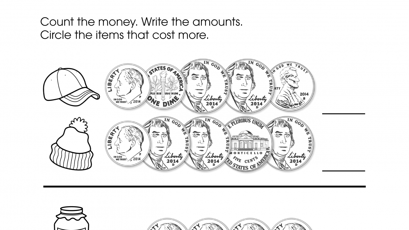 Counting, Spending Money & What Costs More?
