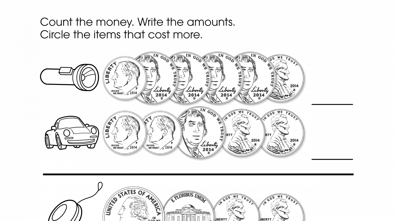 Counting, Spending Money & What Costs More?