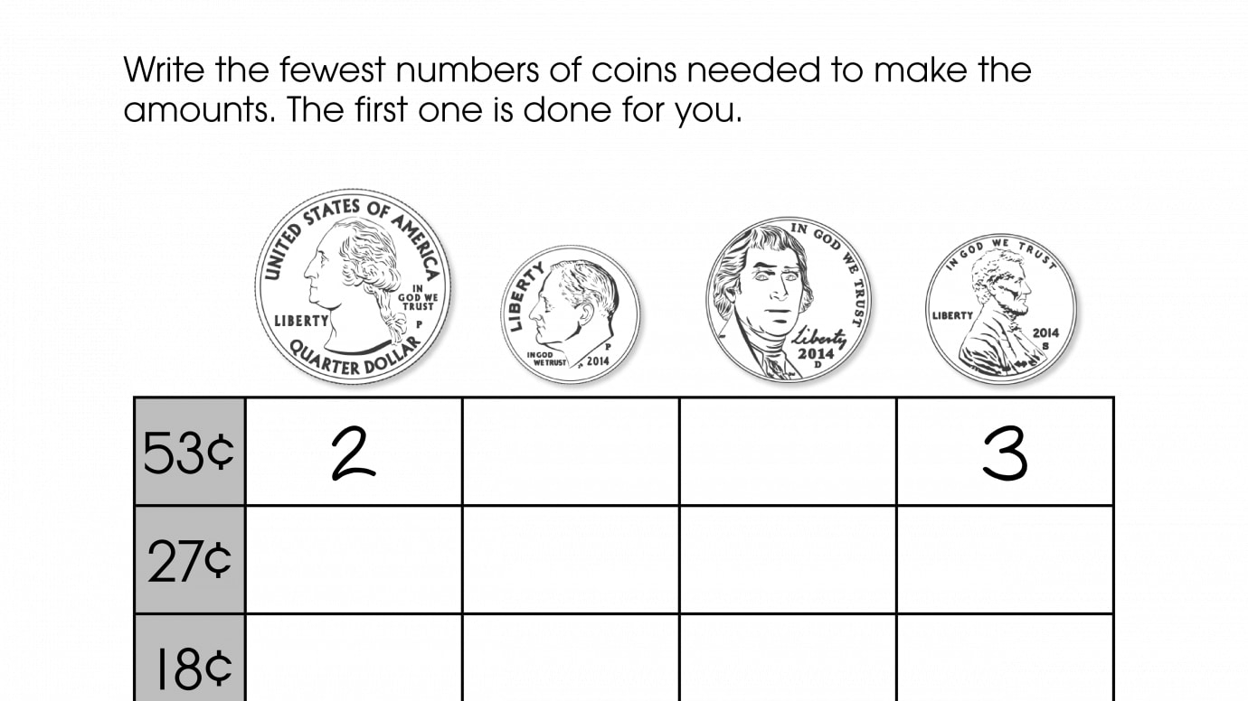 Exact Change Coin Chart