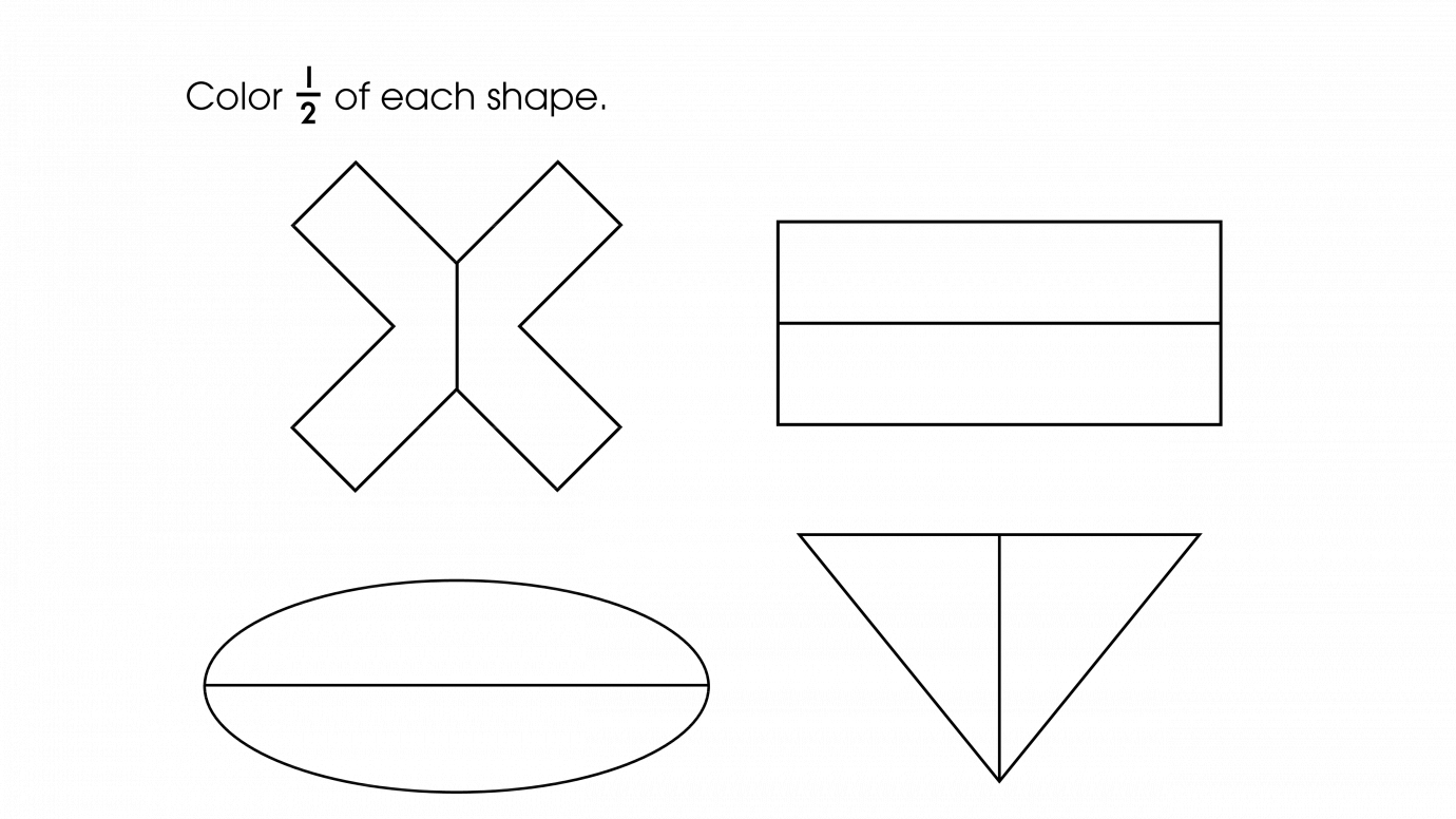 Color 1/2 Fractions