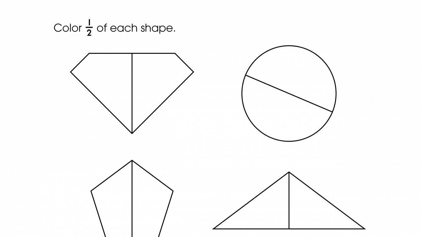 Color 1/2 Fractions