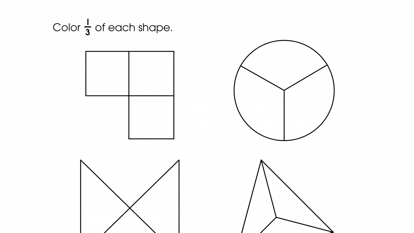 Color 1/3 Fractions
