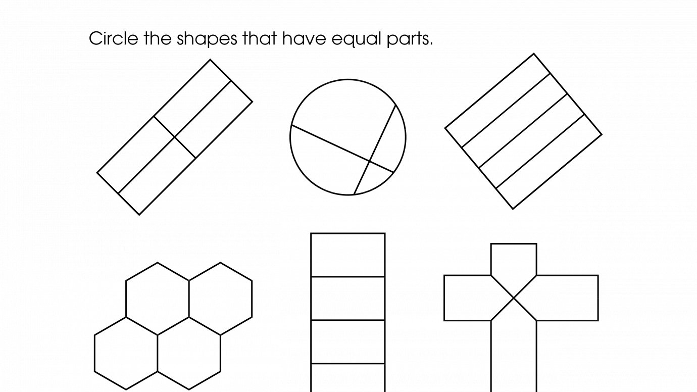 Equal Part Fractions 1/4