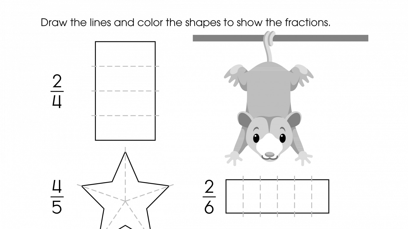 Draw Lines to Show Equal Parts